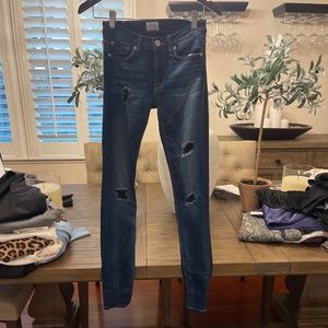 Hudson distressed skinny jeans